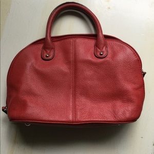 Tignanello red leather handbag in mint condition